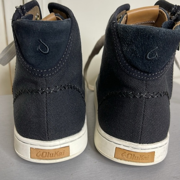 Olukai Pīlahi Women's High Top Sneakers Black Sz 8 - Picture 7 of 10